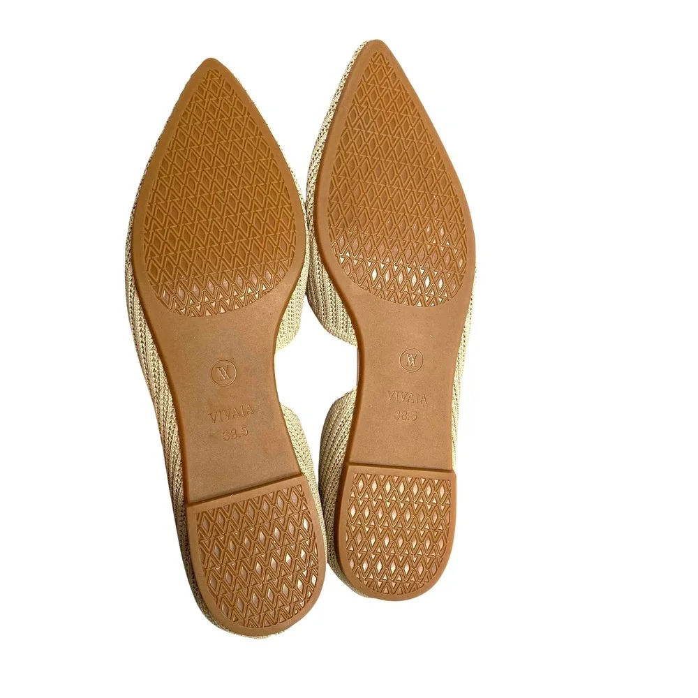 NEW Vivaia Melia Pointed-Toe D'Orsay Flats‎ Size 38.5 almont